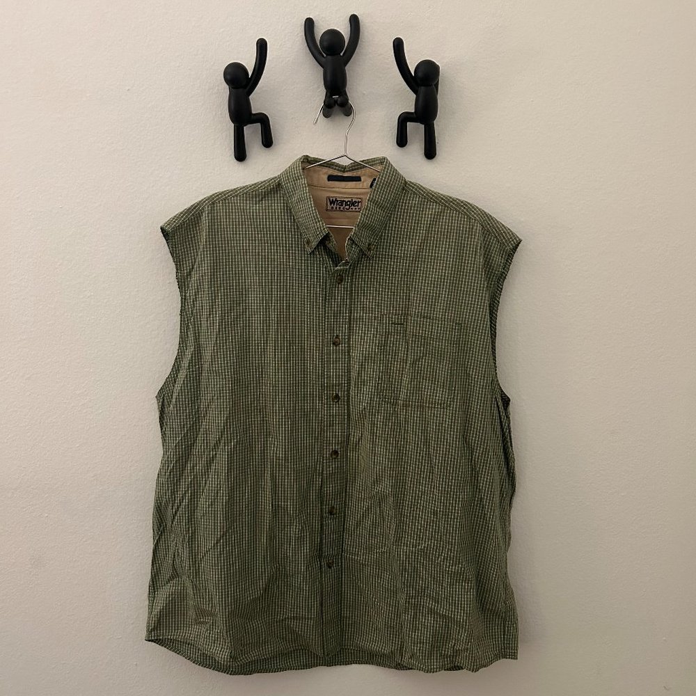 Vintage Wrangler Sleeveless button-down shirt